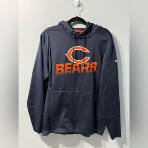 Nike NFL Chicago Bears Hoodie Therma Fit Dark Navy Pullover OnField Men’s Medium